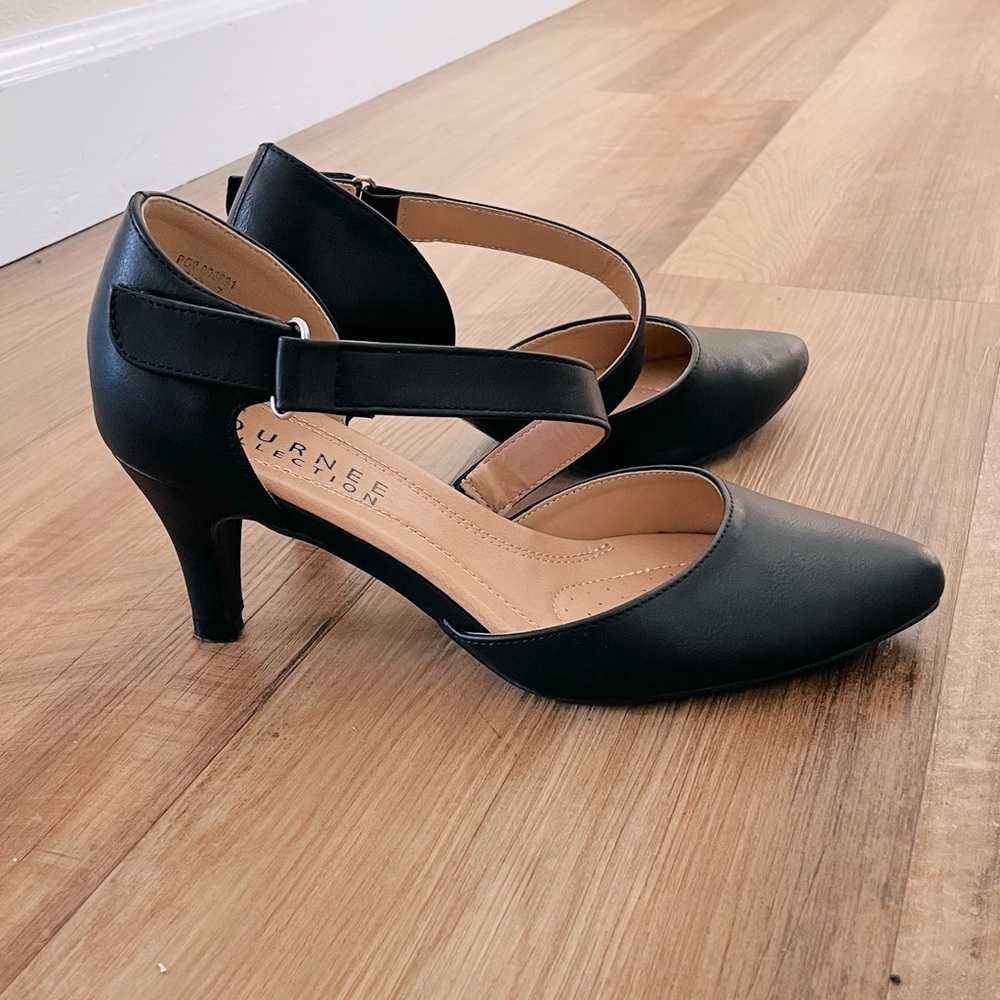 Black Journee Pumps size 7 with Velcro closure